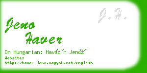 jeno haver business card